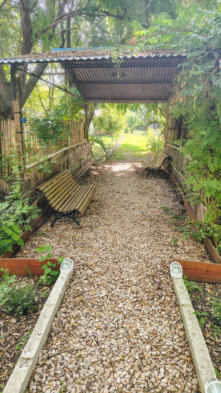 Exterior de la cabaña